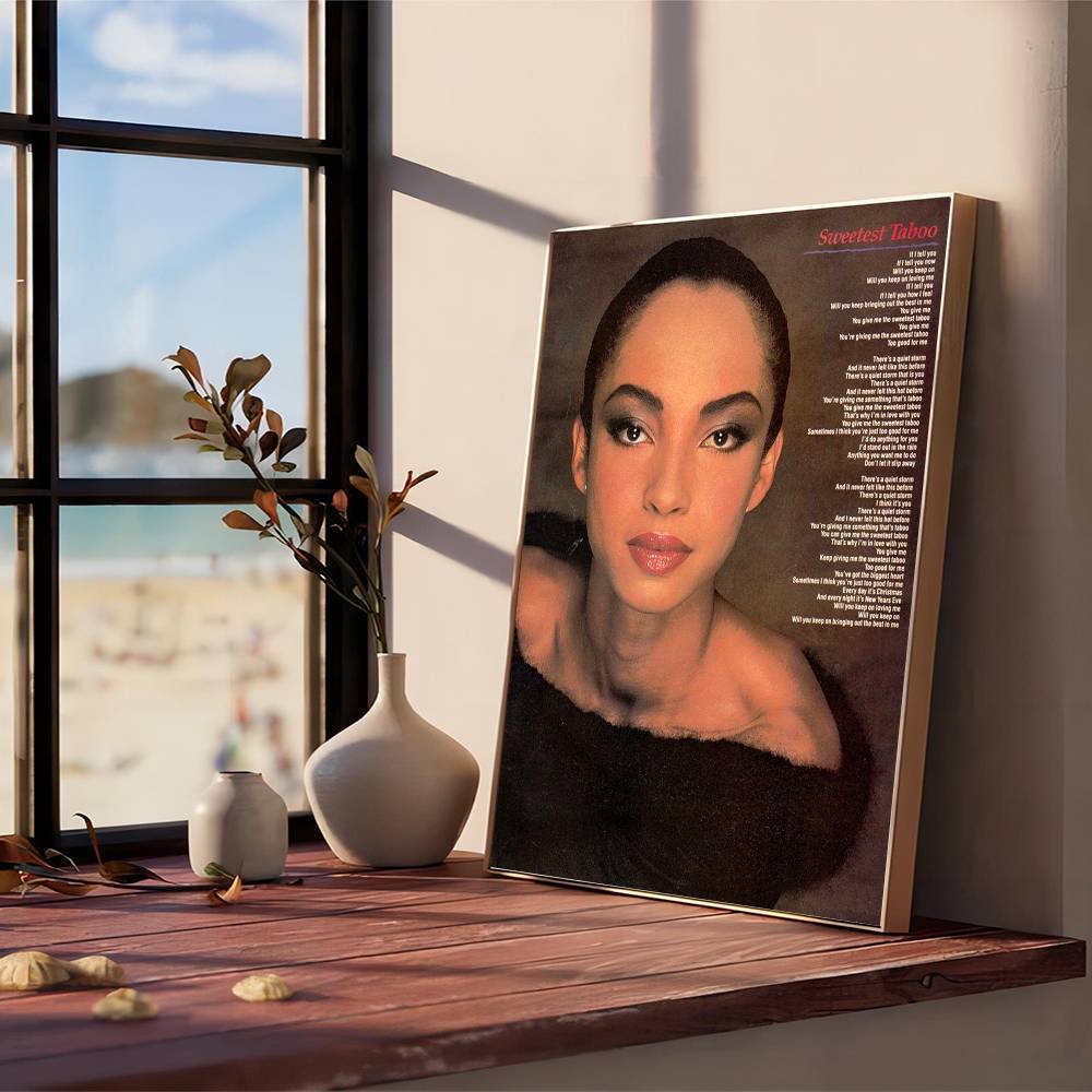 Slavná zpěvačka Sade Vintage Série Kvalitní Tisky a Plakáty Voděodolné Papírové Samolepky Plakáty a Samolepky pro Kavárny a Bary
