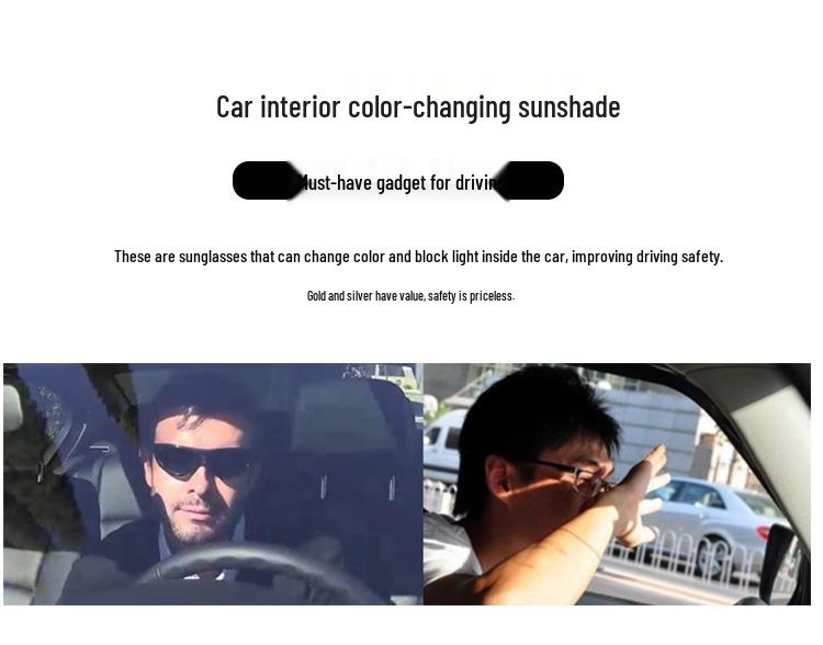 Smart Polarized Sunglasses: Light-Sensitive Color-Changing, 0.1s High-Speed for Cycling, Fishing, Driving.