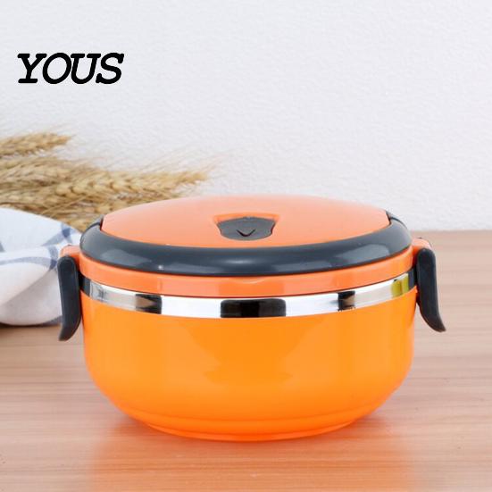 Separate Layer Bento Box Stackable Insulated Lunch with Handle, Stainless Steel Interior Easy Cleaning Portable Thermal Design, Leak-Proof Food