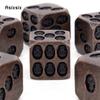 6 Stuks Koperen Schedel Metalen Dobbelstenen Massief Metaal Polyhedrale Dobbelstenen Set Geschikt voor Role-Playing RPG Bordspel Kaartspel