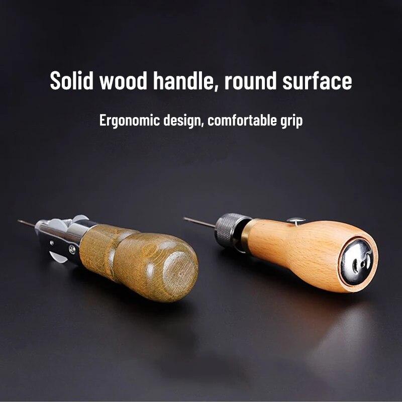 DIY Hand Single Stitch Sewing Awl Stitching Tool Leather Craft Edge Stitching Belt Strips Shoemaker Tools Leather Hand Seamer