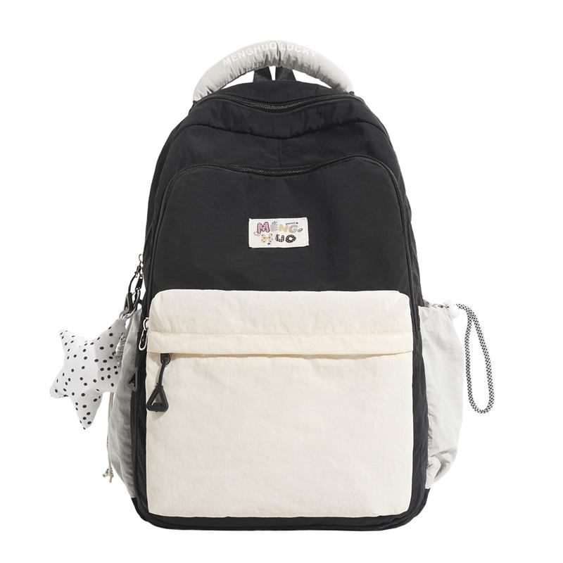 Junior High School Student Schoolbag Women's Backpack Color Contrast Backpack