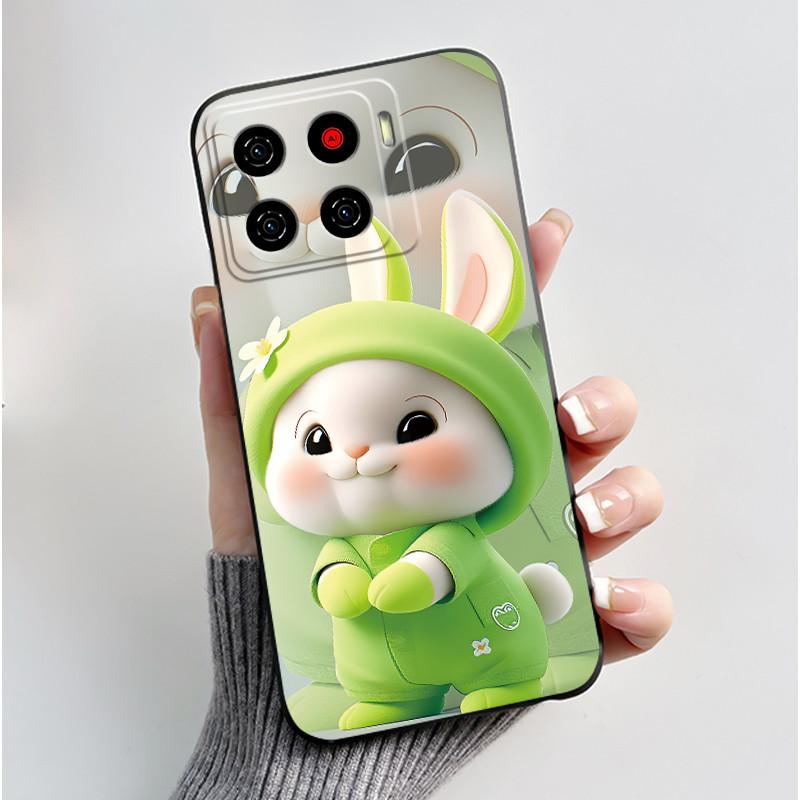 For ZTE Blade A56 Z2473 Case Cute Love Rabbit Cartoon Black Soft Silicone Protect Cover For ZTE Blade Nubia A56 Pro Phone Casing