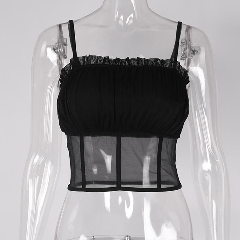 Women Sexy Sleeveless Vest Chest Tank Tops Fitness Underwear Lace Crop Top Ladies