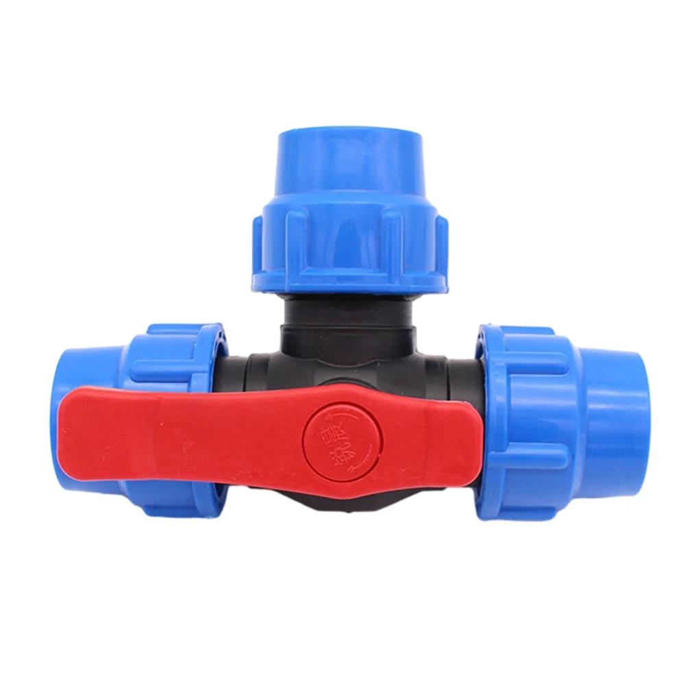 20/25/32/40/50mm PVC PE Tube Tap Water-Splitter Plastic Quick Valve Connector Garden Farm Irrigation/Water Pipe Fittings