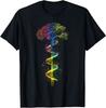 Arbre ADN Coloré Œuvre d'Art Graphique Arbre T-shirt Impression Design Original Cadeaux T-shirts Chemise Drôle Vintage T-shirt Camiseta Hombre