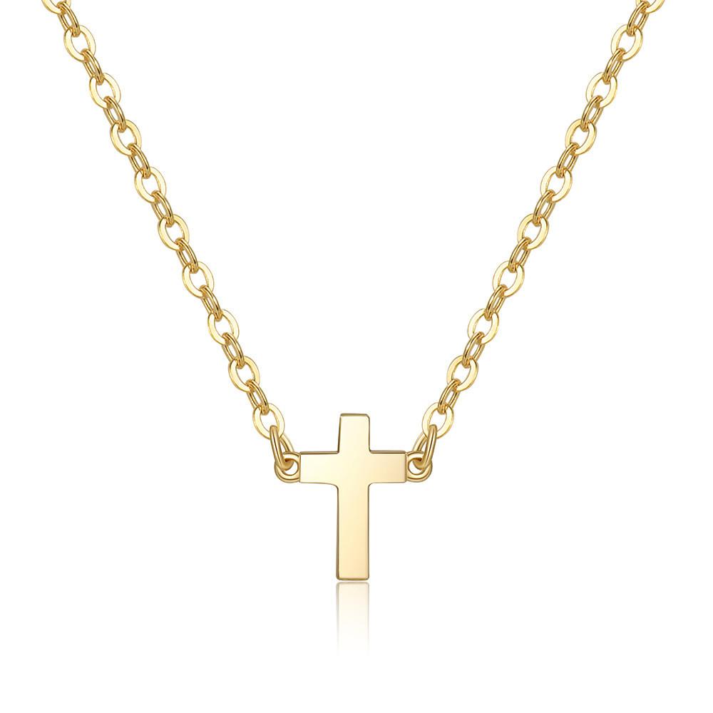 Geometric Cross Necklace For Women In Summer With Handcrafted Copper Chain