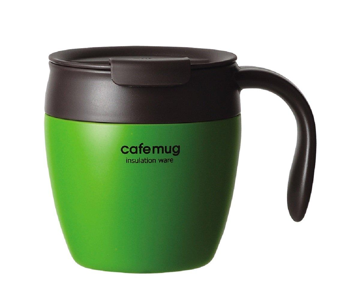 

Pearl Metal Glass Green Mug, 330ml, with Vacuum Lid, Antique Cafe Mug, HB-4034