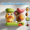 Wall Suction Cup Rotating Water Wheel Toy Duck&Lion Baby Shower Toy Baby Spin Top Bath Toys  Boys