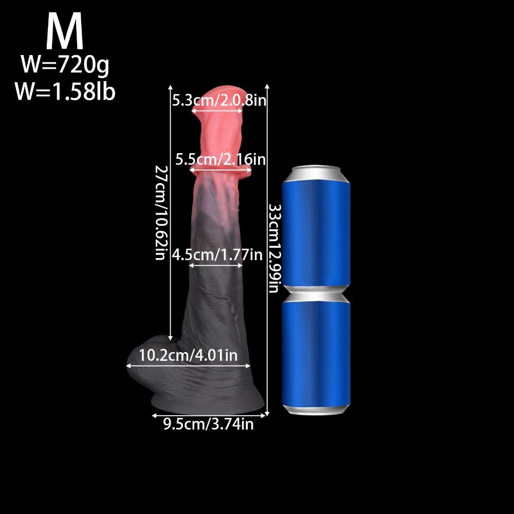 Soft Silicone Horse Cock Fantasy Dildo with Suction Cup Adult Pleasure Toy