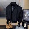 Navy Blue Ma1 Flight Jacket Men's Spring and Autumn High-end American Stand-up Collar Cleanfit Short Shoulder Jacket