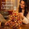Handmade DIY Beaded Christmas Tree Kit with Light Up Colorful Halloween Tree Making Kit Sparkling Crystal Bead