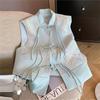 Vest High-end Top Women's Spring and Autumn Style Pine Brocade Jacquard Year Women's Retro Style Vest