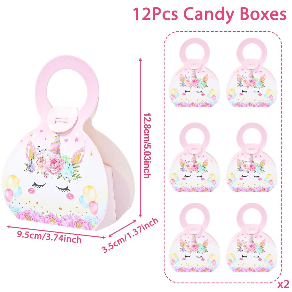 Einhorn Geschenkboxen Geburtstagsfeier Dekoration Kinder Einhorn Party Gastgeschenkboxen Babyparty Geburtstagsfeier Dekorationen Zubehör