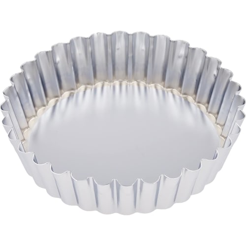 Tiger Crown Tart Pan, Silver, 176 X 38mm, Separate Tart Pan, 180cm Deep, Chrome-Plated Steel, Removable Bottom, 997