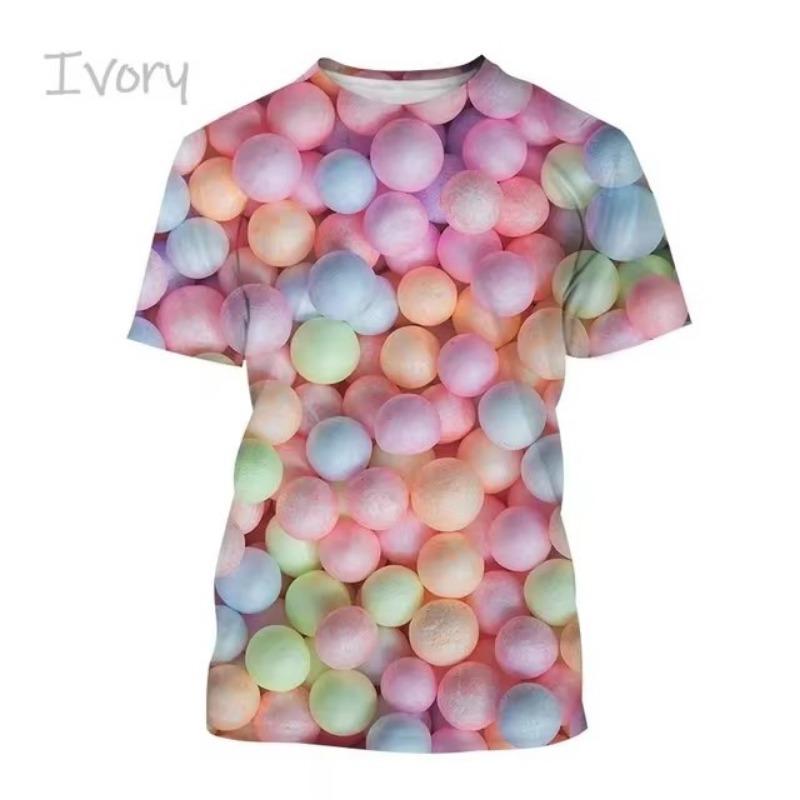 Summer Candy Chocolate Casual 3D Printing T-Shirts Unisex Men's and Women's Fashion Clothing Streatwear T-Shirts