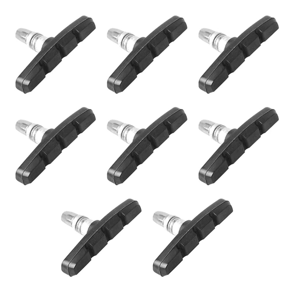 20-1PCS Mountain Road Bike Brake Block Practical Rubber Metal V-brake Shoes Pad Wear Resistant Bicycle Riding Brake Accessories