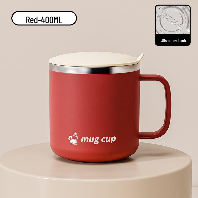 304 Stainless Steel Kids' Water Cup with Lid, Portable Double-Layer Insulated Anti-Scald Mug for Home or Office