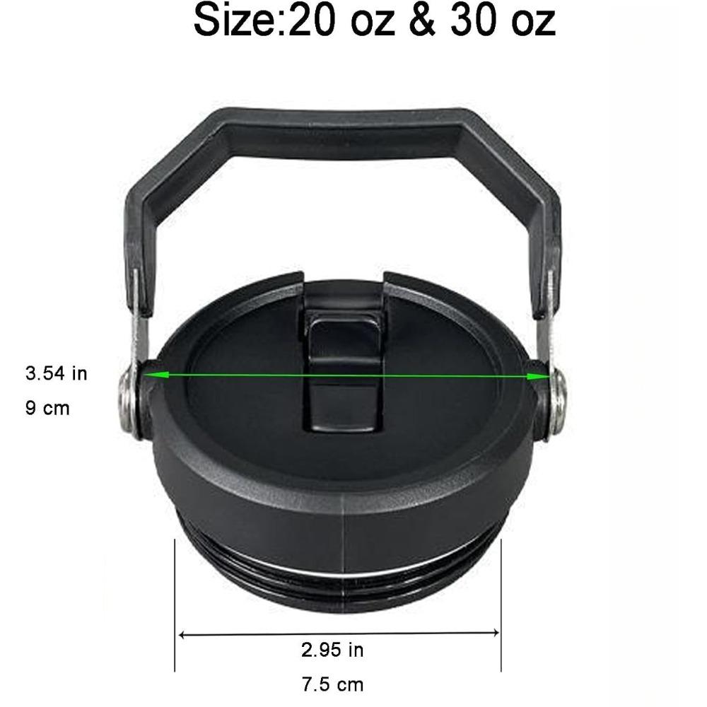 2 Piece Water Cup Replacement Lid, with Handle Straw Lid, Leak Proof Sealing Lid Suitable for 20/30oz Cup, Water Cup Accessories