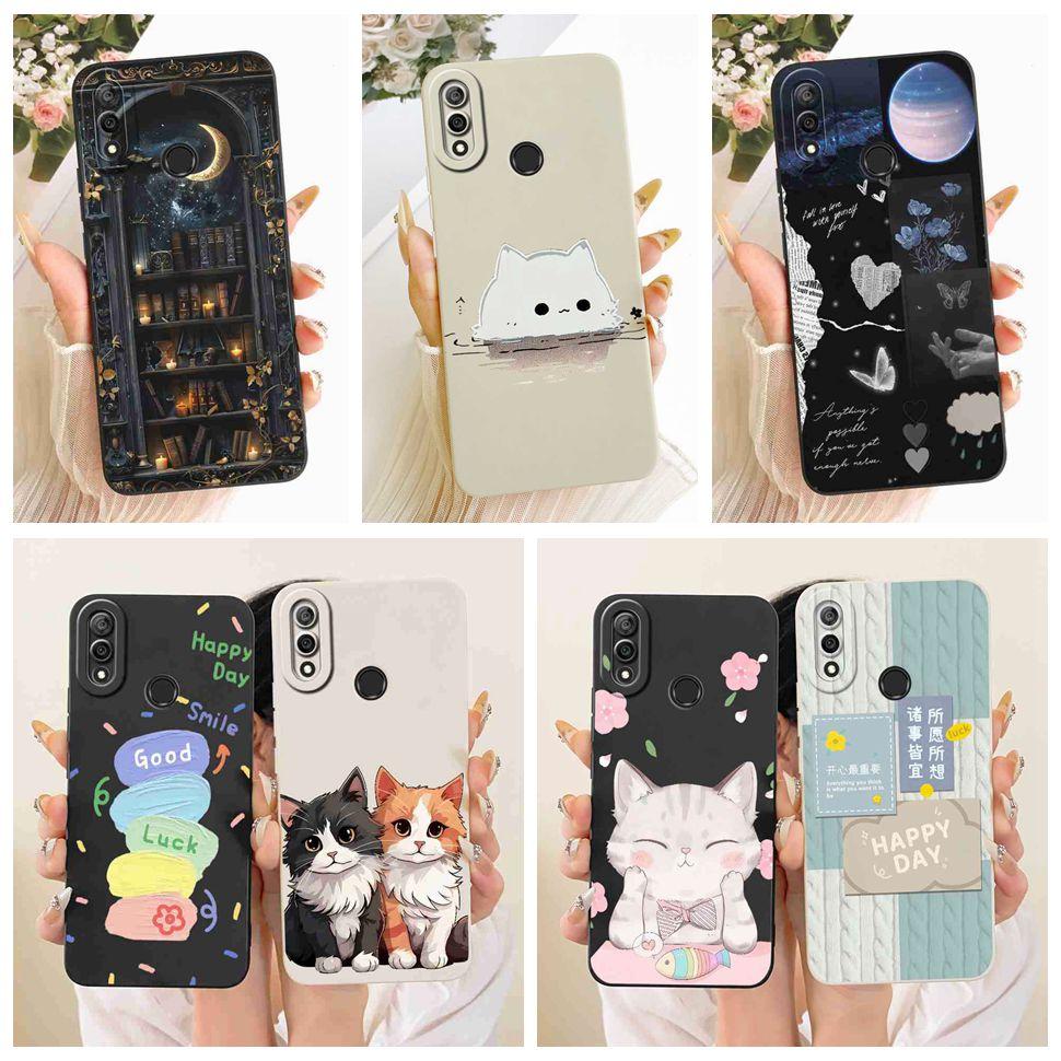 Für Huawei Y9 2019 Hülle Luxuriös Katze Weiches Silikon Handyhülle Für Huawei Y 9 Y9 (2019) JKM-LX1 JKM-LX2 Schutz-Rückseite