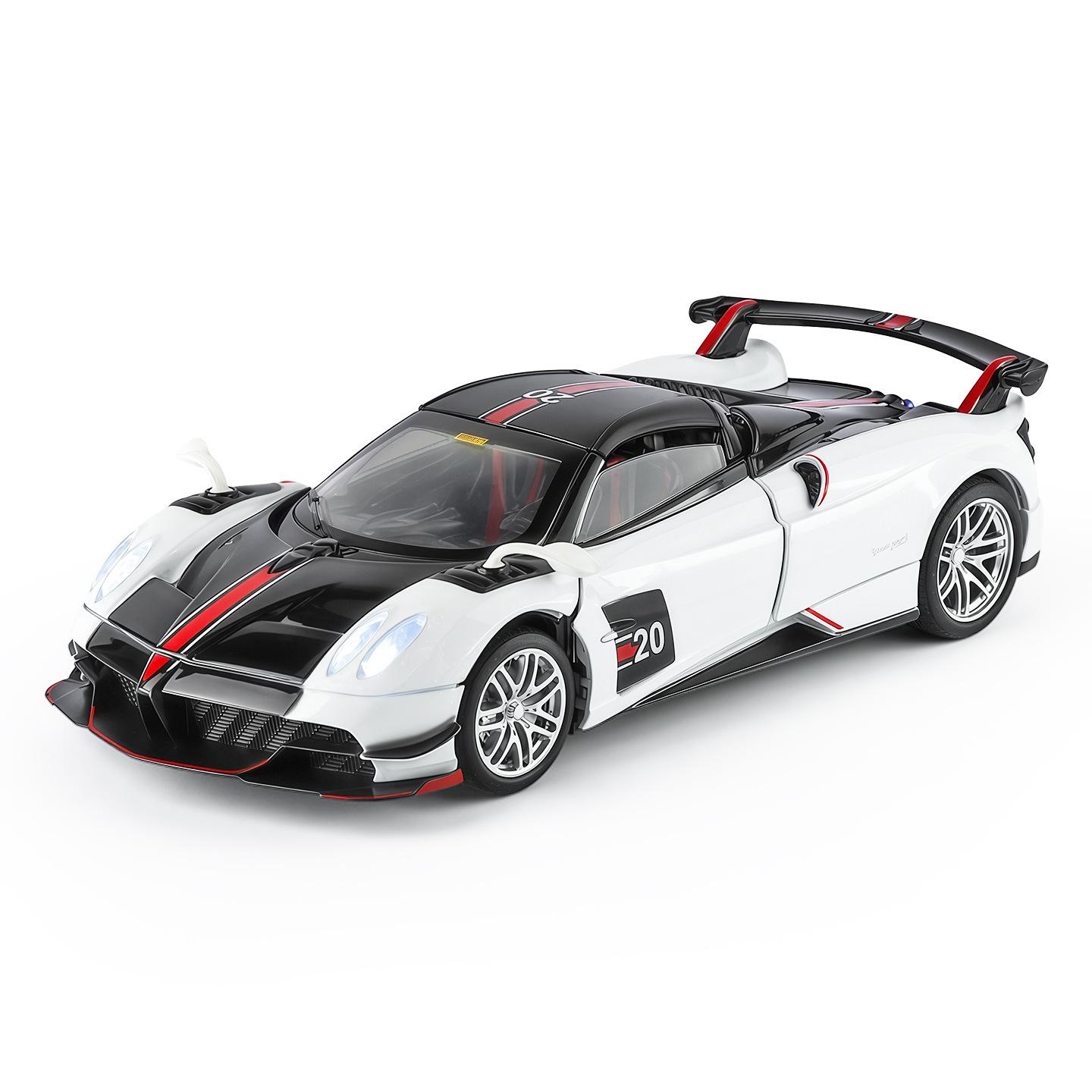 

1/32 Pagani Huayra BC Металлическая Масштабная Миниатюрная Модель Автомобиля Литая Игрушечная Машинка Звук и Свет Металлическая Коллекция Автомобилей Детская Игрушечная Машинка белый