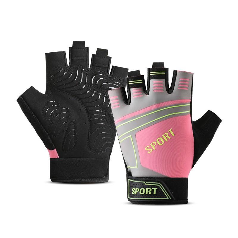 Women Men Half Finger Gym Workout Cycling Gloves Breathable Elastic Anti-Slip Durable Palm Fitness Training Small