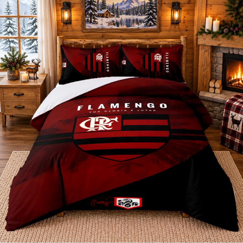 Flamengo Pattern Bedding 3Pcs Set Bed Sheet And Pillowcases For Indoor Bedroom