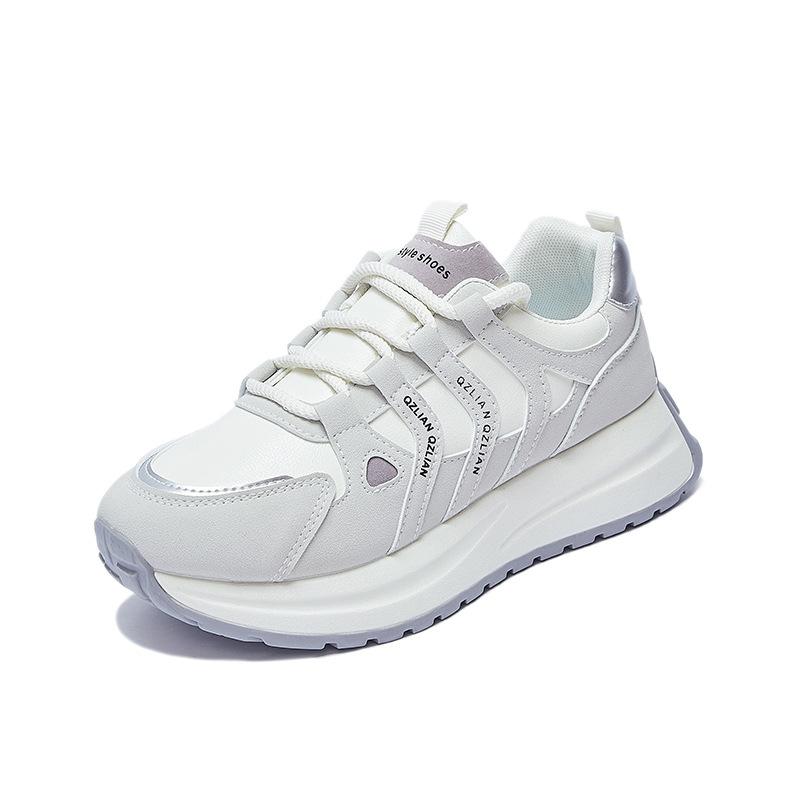 

ins Korean version of platform dad shoes 2025 autumn new street shot student running sneakers heightening casual AR701 35 бежевый