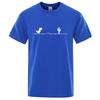 Men's High Quality 100%Cotton Funny Dinosaur Print T Shirt Loose O-neck Summer Cool Men Tshirt Short Sleeve T-shirt Male Tee Top