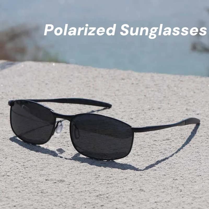 Men'S Riding Windproof Metal Polarized Sunglasses Uv400 Sun Protection Outdoor Driving Street Photography Shades Glasses