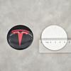 ALL1 4Pcs/set 56mm Black Red Tesla Logo Cap Hub Center Caps Sticker for Tesla Model 3 Y S X Personalized Car Sticker Car Accessories