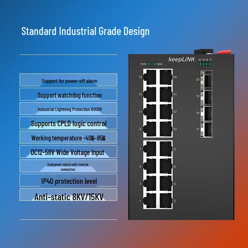 keepLINK KP-9000-65 Series Unmanaged Industrial Ethernet Switch