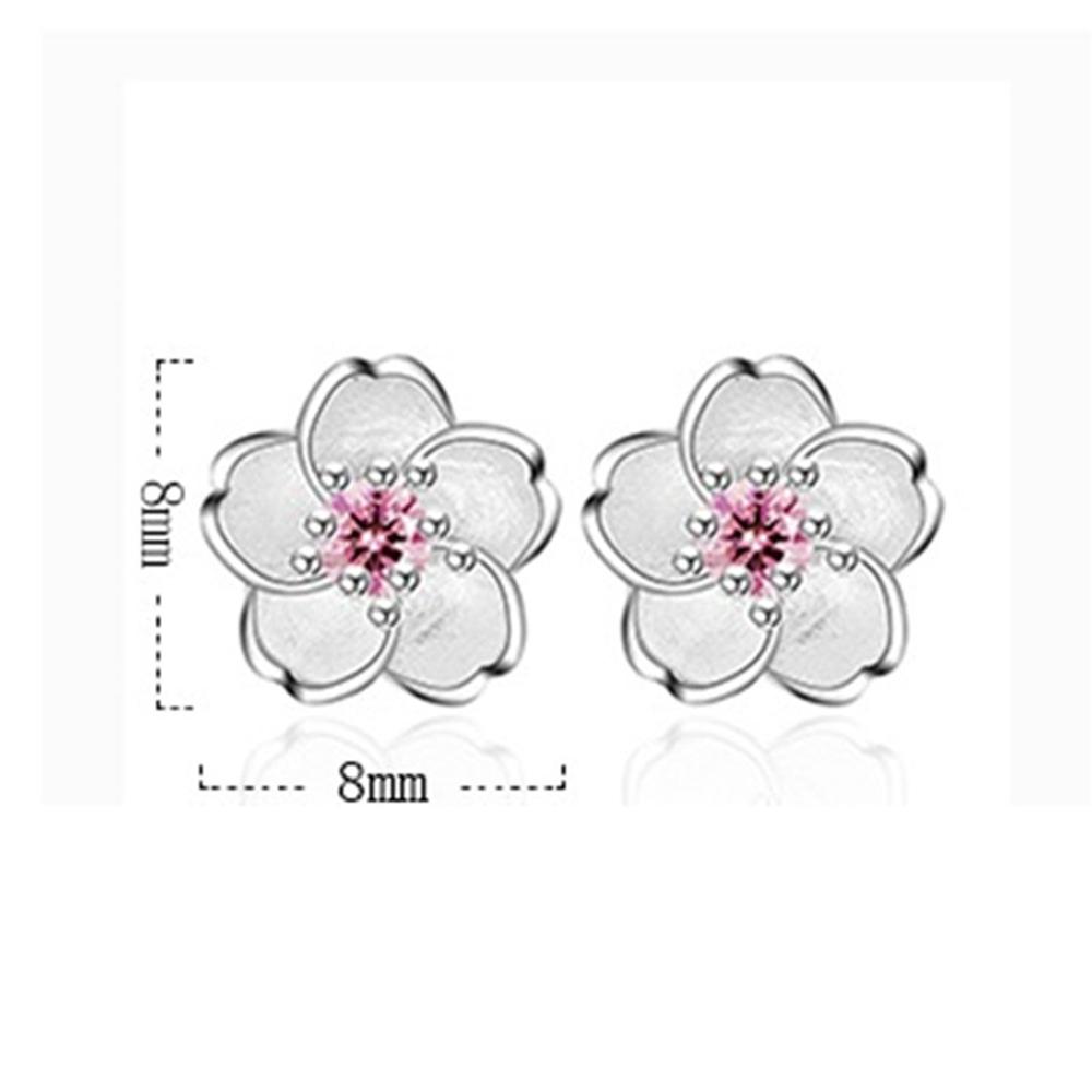 Boucles d'oreilles en argent 925, bijoux de luxe, motif champignon, romantique, cerise, petites, propres, rose, violet