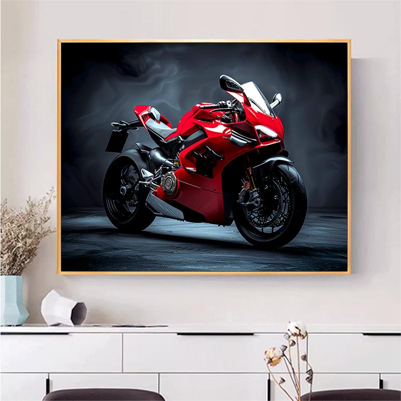 5d DIY Diamant Malerei Kreuzstich rotes Motorrad Diamant Stickerei Mosaik voller Runde Bohrer Home Decor Handwerk