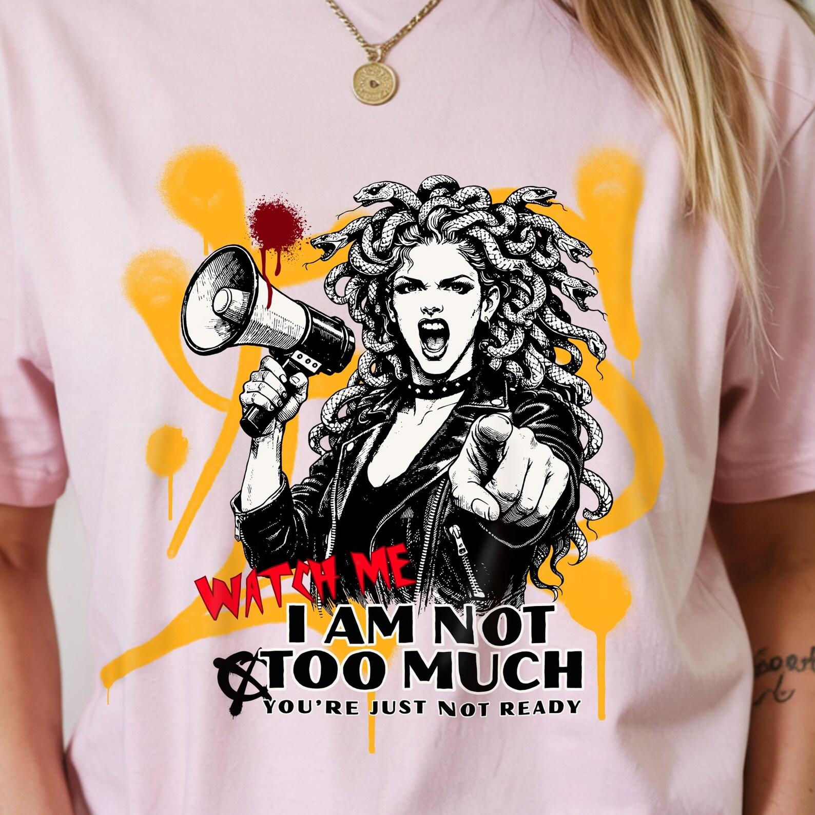 Medusa Shirt, Greek Mythology Tee, Feminist Statement Top, Women Rights Protest 2XL