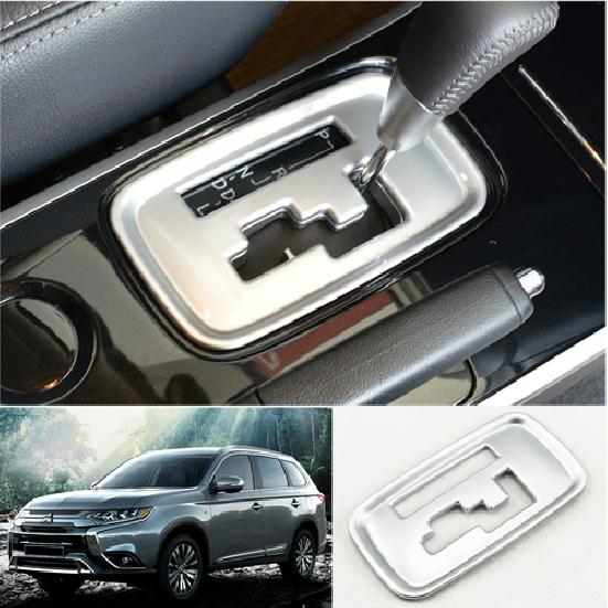 Matte Silver Car Gear Shift Panel Cover Trim For Mitsubishi Outlander 2013-2020