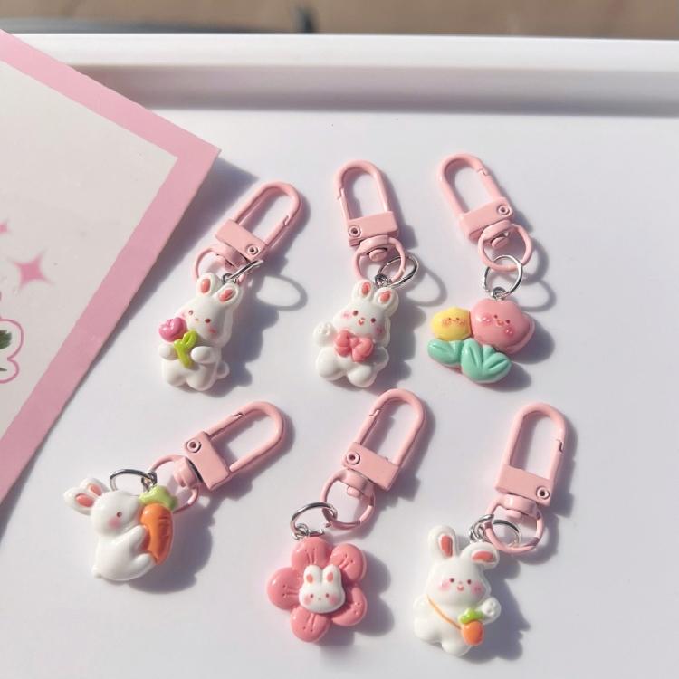 Miniature Rabbit Ornament Delicate Rabbit Keyring Pendant Cute Bag Decorations