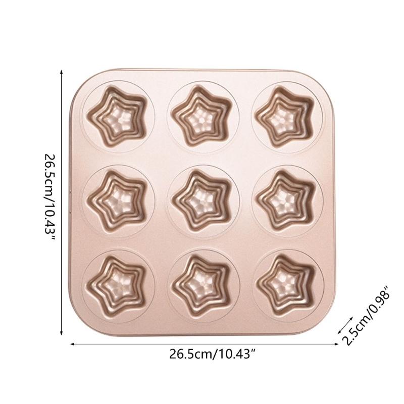 Kuchenform Leicht zu reinigen Dessert Backformen Sternförmiges Kohlenstahlmaterial Kuchenformen Geschenk für Backbegeisterte