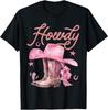 Howdy Pink Birthday Cowgirl Boot Hat Western Rodeo Girl TShirt