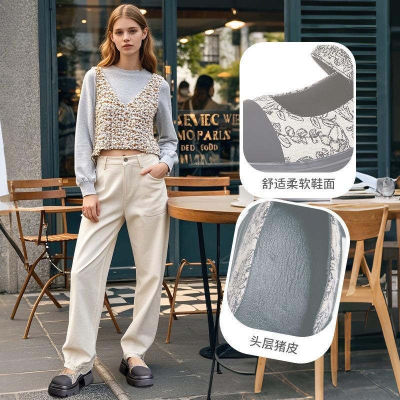 Leather Mary Jane shoes women's autumn new women's fashion single shoes women's casual not tired feet women's shoes