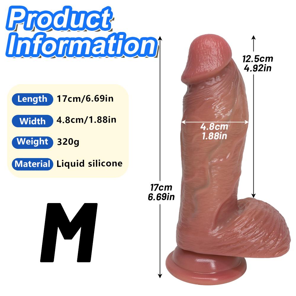 Realistic Dildo Sex Toy for Women Lifelike Skin Dildos with Body-Safe Silicone Suction Cup G-Spot Anal Strap-On Play Adult Sex Toys Penis for Couples