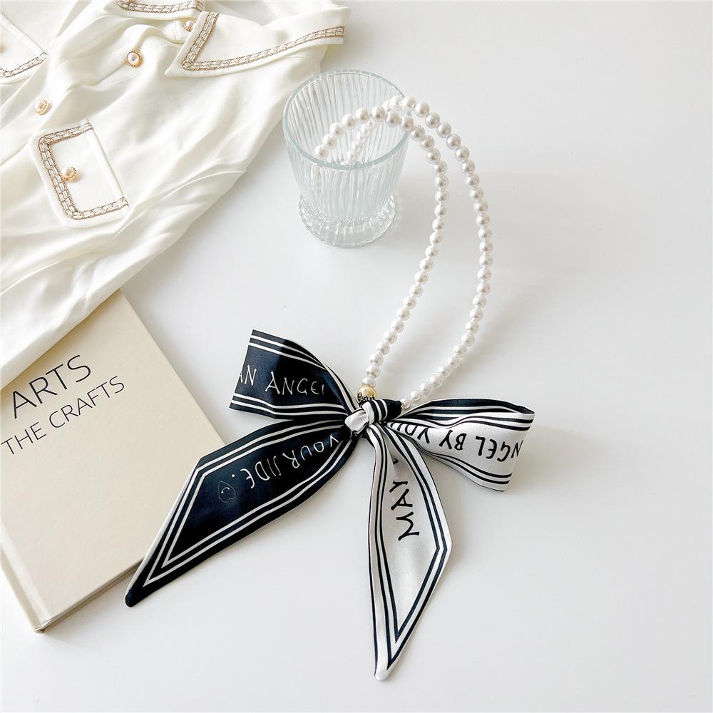 Decorative Simple Texture Silk Scarf Women'S New Style Spring And Autumn Summer Fashion Versatile Headscarf Work Scarf