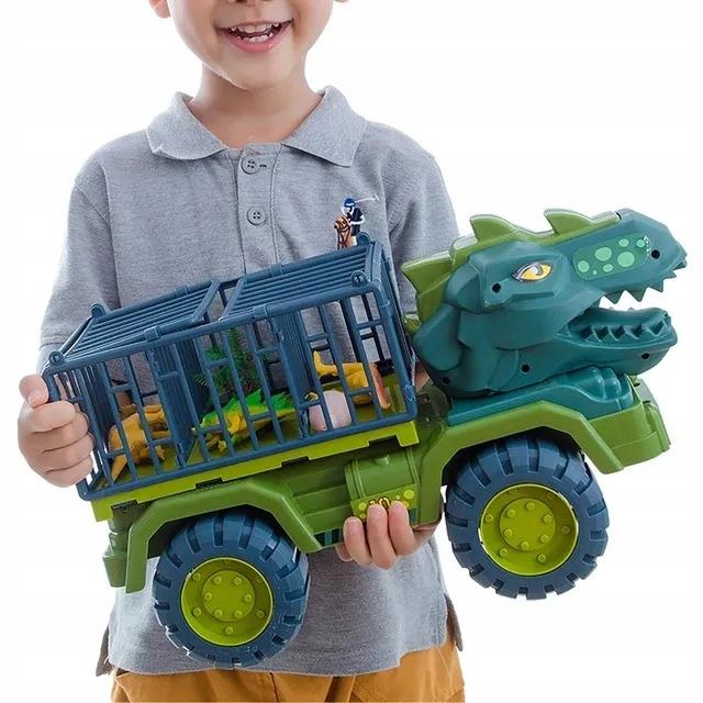Samochód Dinozaur Zabawka Ciężarówka Dla Dinozaurów Duży Transporter Tir 07