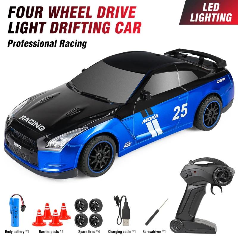 Rc Drift Car 15Km/h Remote Control Truck 1/24 High-Speed Drifting Cool Lighting 4Wd Drive Competitive Model Electric Machine Toy