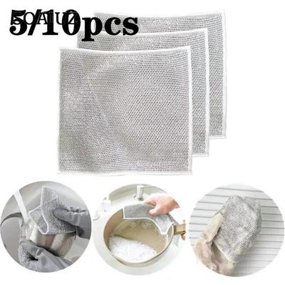 1/5/10PCS 20cm Rost Entfernung Reinigung Tuch Küche Magic Geschirrtuch Metall Stahl Draht Reinigung lappen