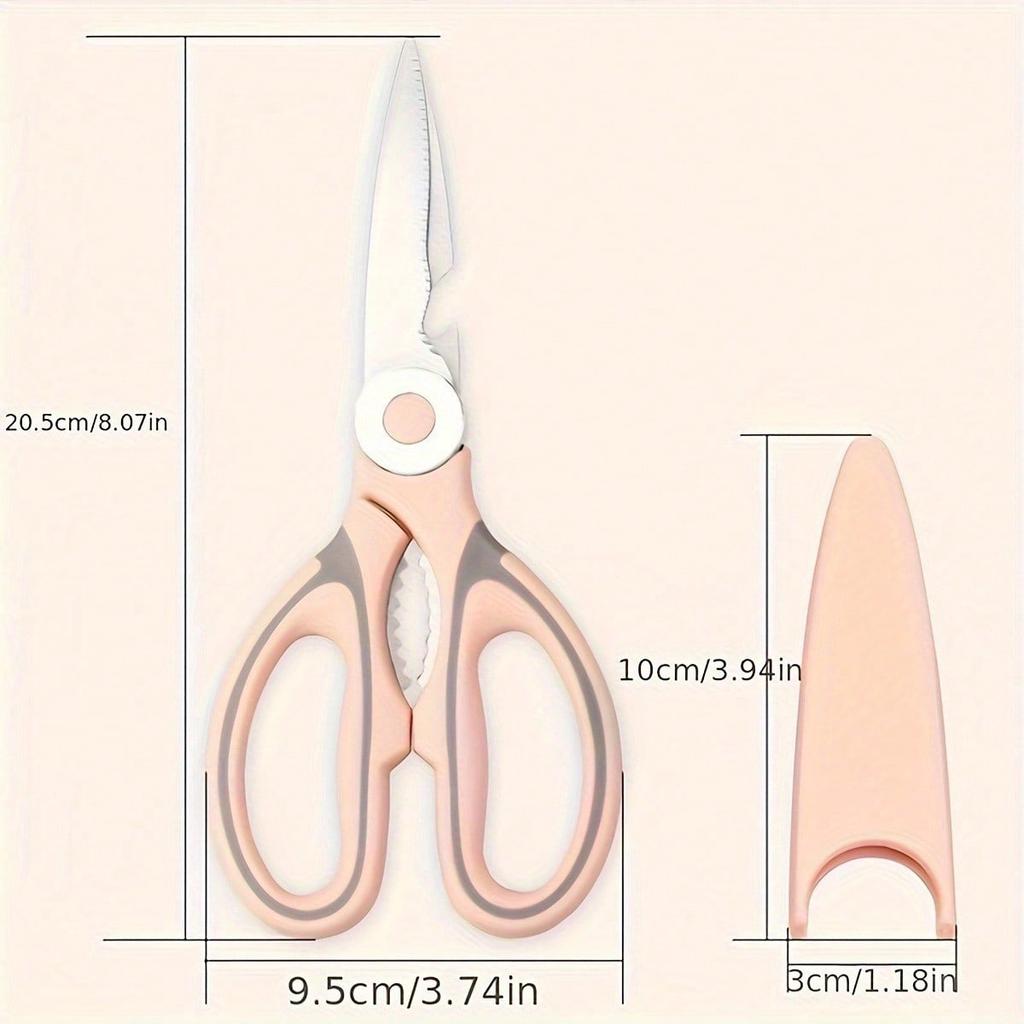 1PC Stainless Steel Chicken Bone Kitchen Household Scissors For Cutting Bones And Meat, Multifunctional Multi-Purpose Labor-Saving Scissors