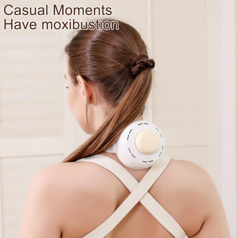 

Бездымная мокса-банка Портативная мокса-коробка для домашнего использования, Терапия пупка живота, Облегчение холодной матки, Поддержка Ян, Для всего тела белый