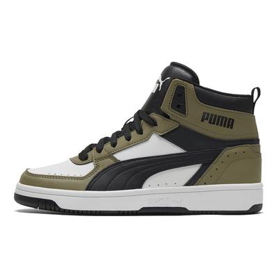 Rebound Joy Retro Sentetik Deri Şok Emici Kaymaz Dayanıklı Destek Orta Bilekli Basketbol Ayakkabıları Unisex Spor Ayakkabı Koyu Yeşil 374765-04