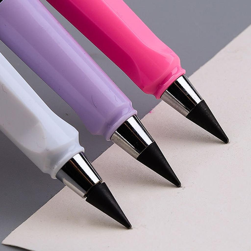 Tintenlose Bleistifte, Härtegrad HB, langlebiger, ergonomischer, tintenloser Bleistift mit Radiergummi für Künstlerstudenten