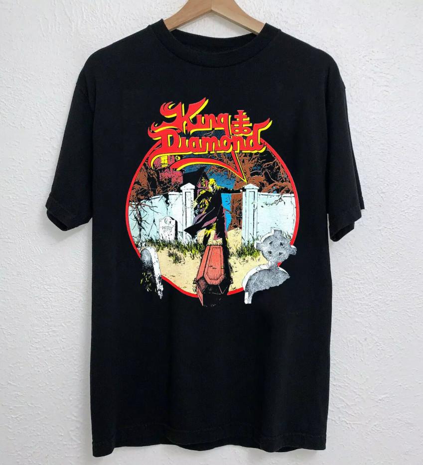 1990 KING DIAMOND Band Short Sleeve T-shirt size S-5XL Unisex T-Shirt XXL